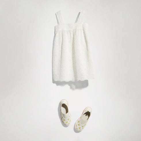 Children's cotton dress - off white