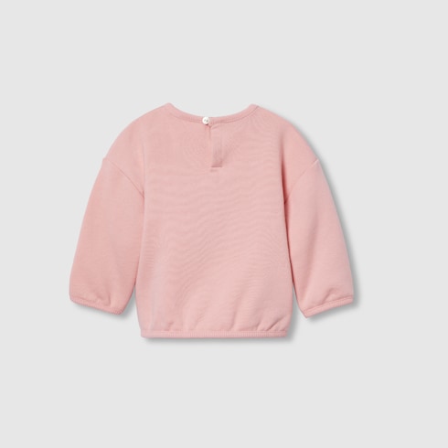 Baby cotton sweatshirt with Web - pink