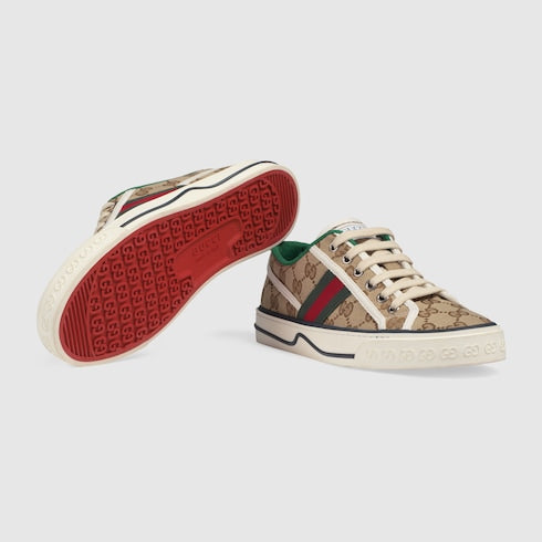Women's Gucci Tennis 1977 sneaker - beige/ebony original GG canvas
