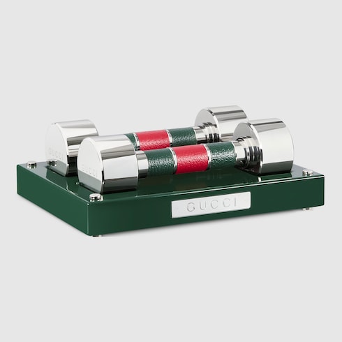 Dumbbells set with base - stainless steel