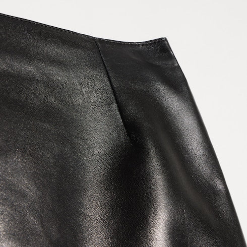 Soft nappa mini skirt - black