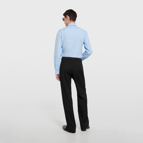 GG cotton poplin shirt - light blue