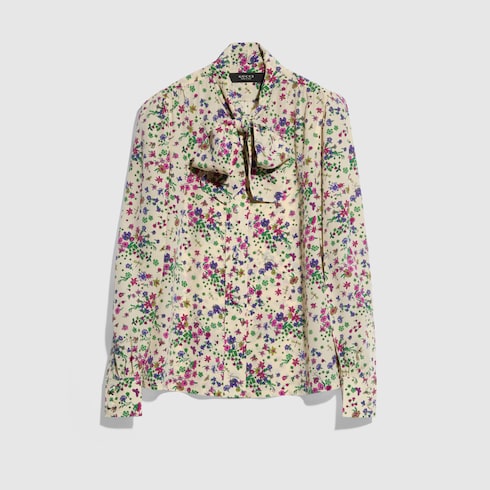 Printed silk shirt - multicolor