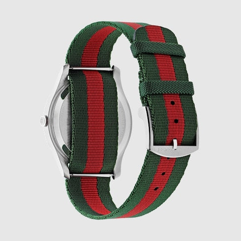 G-Timeless watch, 38mm - green and red nylon