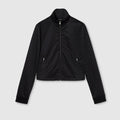 GG jersey jacquard zip jacket - black