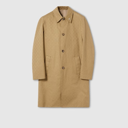 GG cotton gabardine coat - beige