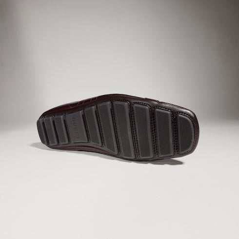 Men's sneaker with driver sole - dark brown leather