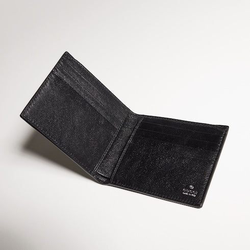 Aria bi-fold wallet - black GG leather