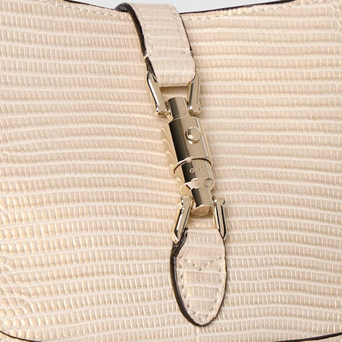 Gucci Jackie 1961 mini lizard bag - metallic beige