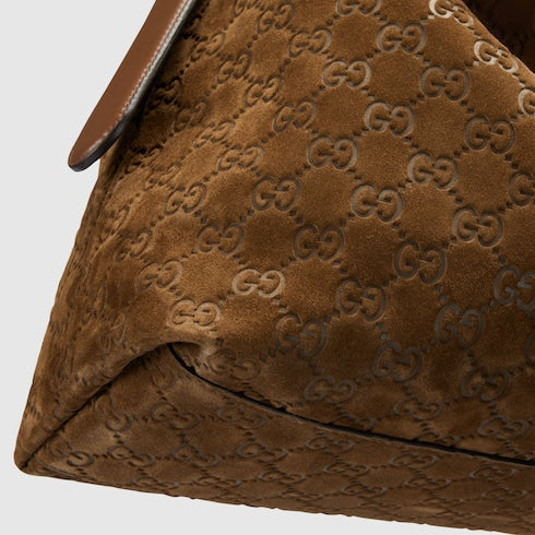 Gucci Beatrix large tote bag - brown suede