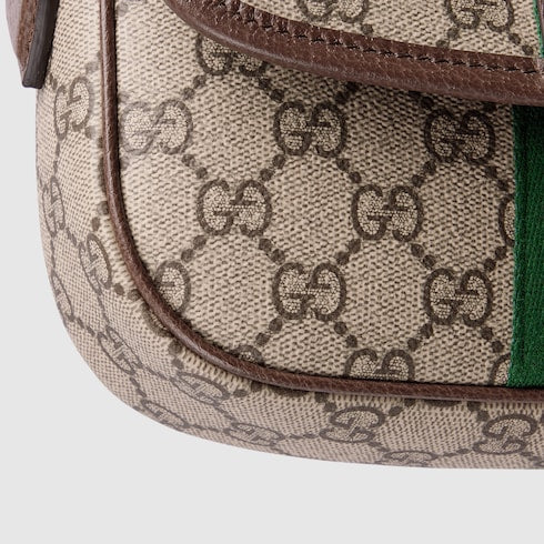 Ophidia small top handle bag - beige and brown GG fabric