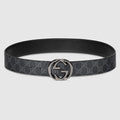 Reversible belt with Interlocking G buckle - black Supreme and leather