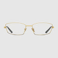 Rectangular optical frame - gold-toned