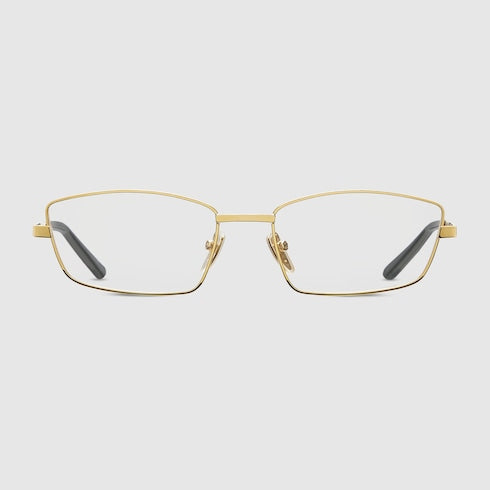 Rectangular optical frame - gold-toned