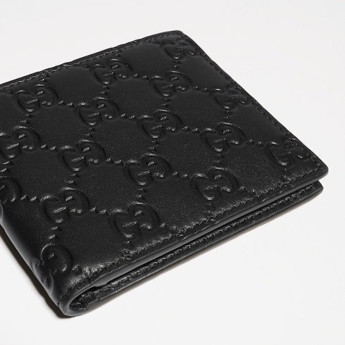 GG Emblem bi-fold wallet - black GG leather