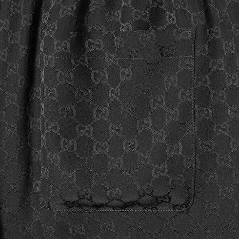 GG silk jacquard shorts - black