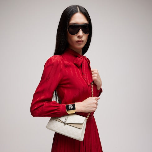 Dionysus small shoulder bag - ivory GG canvas