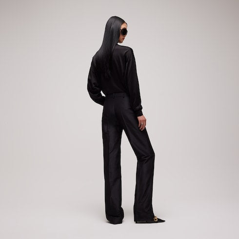 Extra fine silk sweater - black