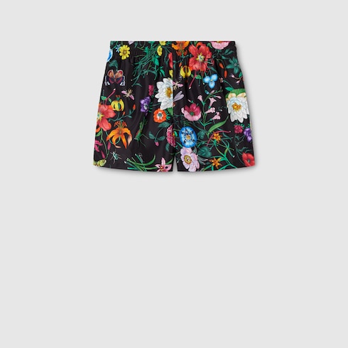 Printed nylon swim shorts - multicolor