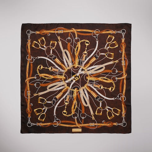 "Hard-Wear" printed silk carré - multicolor