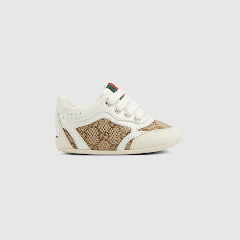 Baby Gucci Re-Web sneaker - ivory leather
