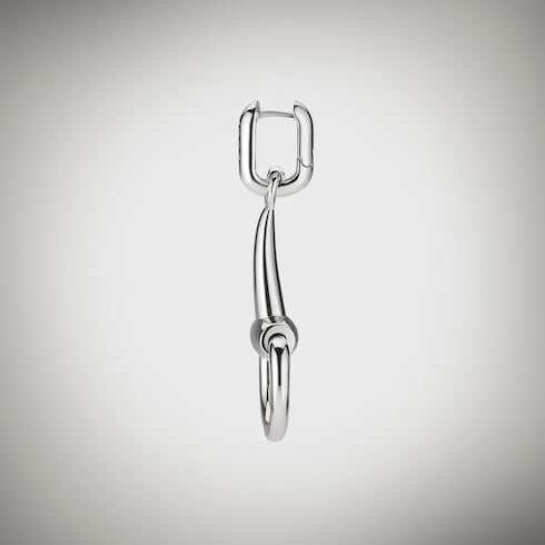 Horsebit earrings - palladium-toned brass