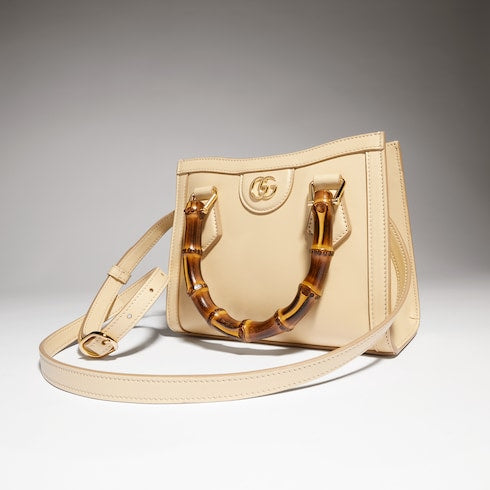 Gucci Diana small tote bag - light yellow leather