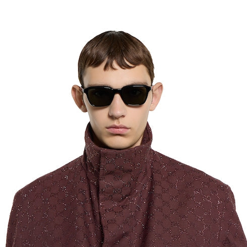 Square frame sunglasses - black