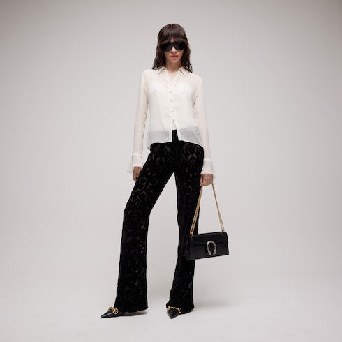 Light silk georgette shirt - white