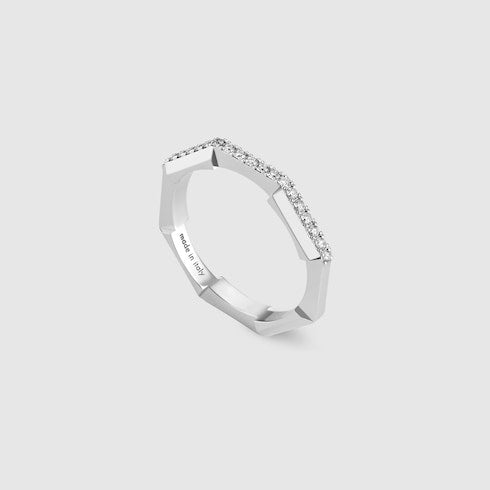 Gucci Link to Love diamond 18k ring - 18k white gold