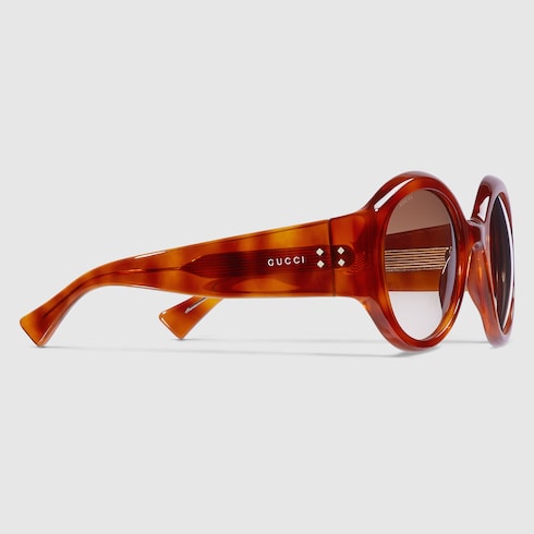 Round frame sunglasses - light brown tortoiseshell