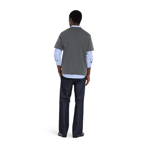 Cotton jersey T-shirt with embroidery - grey