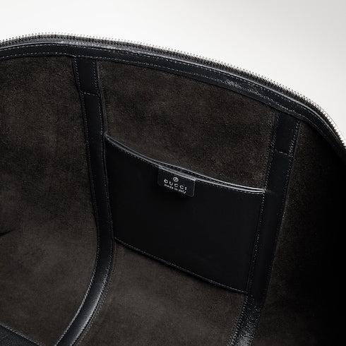 Mega Web Trademark large duffle bag - black leather