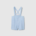 Baby GG cotton jacquard overall - light blue