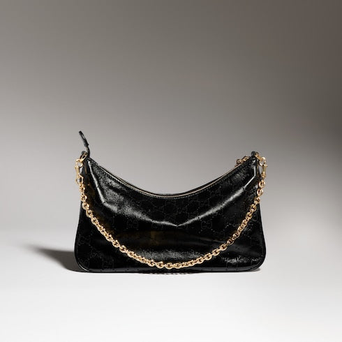 Lady Lunetta Chain small shoulder bag - black GG leather