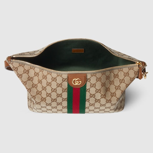 Gucci Vanity medium top handle bag - beige and brown GG canvas