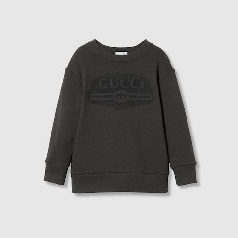 Children's cotton printed sweatshirt - dark grey