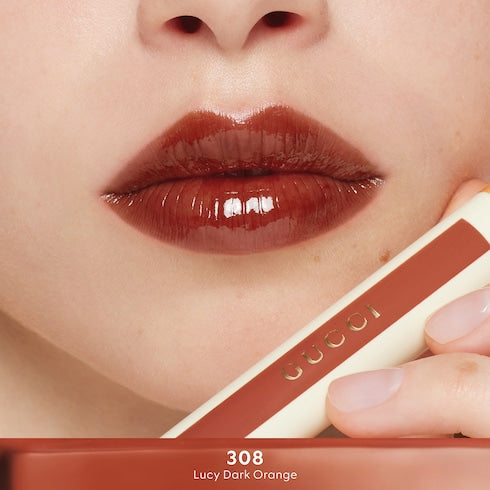 Gucci Glow Oil-In-Water Tint - 308 'Lucy Dark Orange'