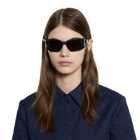 Rectangular frame sunglasses - black