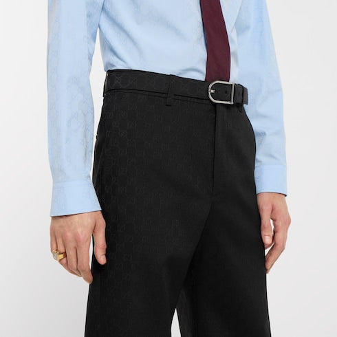 GG wool pants - black