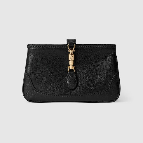 Gucci Jackie zip key pouch - black leather