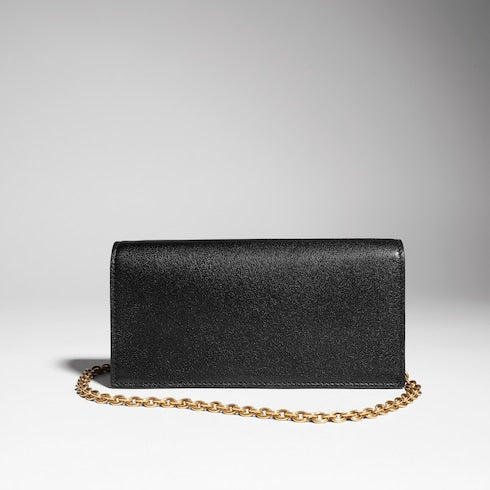 Dionysus wallet on chain - black leather
