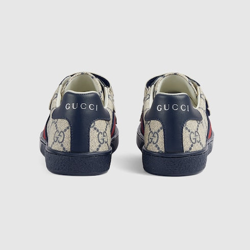 Children's Ace sneaker - blue and grey GG Supreme