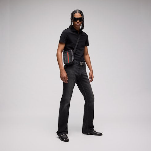 Reversible GG Marmont belt - black leather