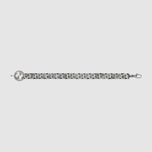 925 Sterling Silver Interlocking G Chain Bracelet