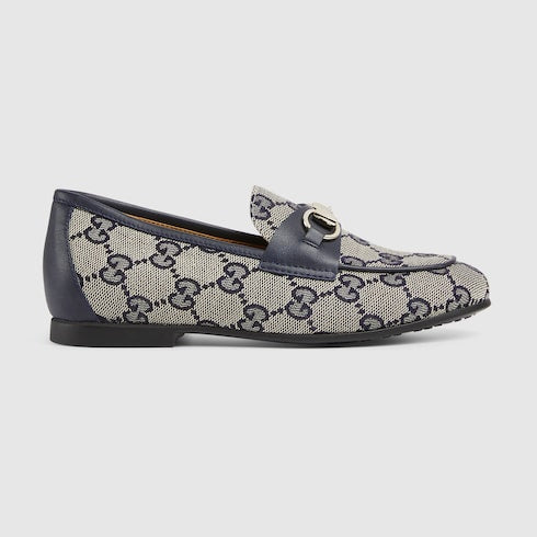 Children's GG loafer - beige and blue GG canvas
