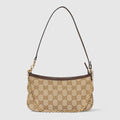 Gossip small shoulder bag - sand and brown GG canvas