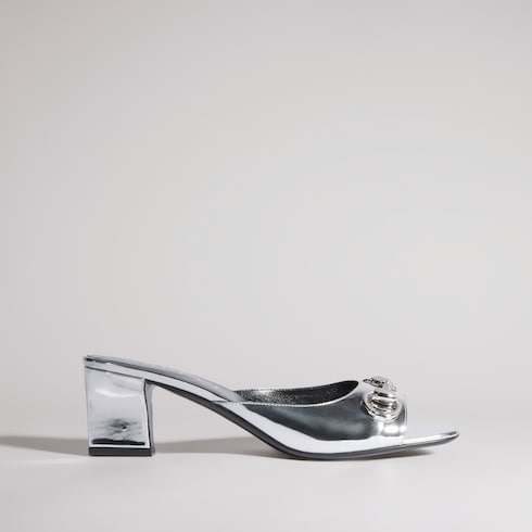 Women's Signora slide sandal - metallic silver leather