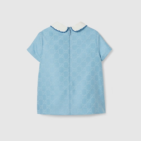 Baby GG flannel dress - light blue