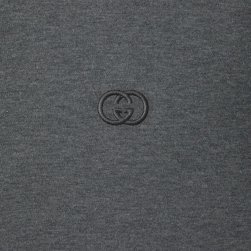 Cotton jersey T-shirt with embroidery - grey